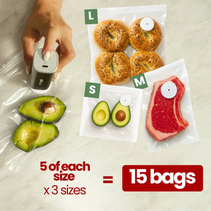 Reusable Vacuum Bags (15 Bags)