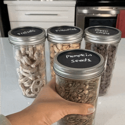 Premium Chalkboard Top Mason Jar Lids (24 lid bundle)